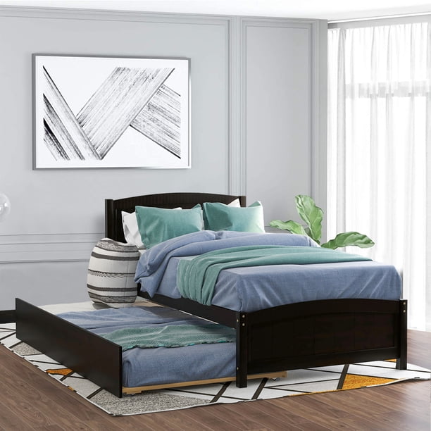 Twin Bed Frame With Trundle Modern Simple Twin Platform Bed Frame For Bedroom Or Guest Room
