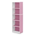 thumbnail image 1 of Pemberly Row Engineered Wood 5-Tier Reversible Open Shelf Bookcase in Pink, 1 of 6