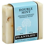 Plantlife Double Mint Soap Bar for Face, Body, Hands - Natural Ingredients - 4 oz