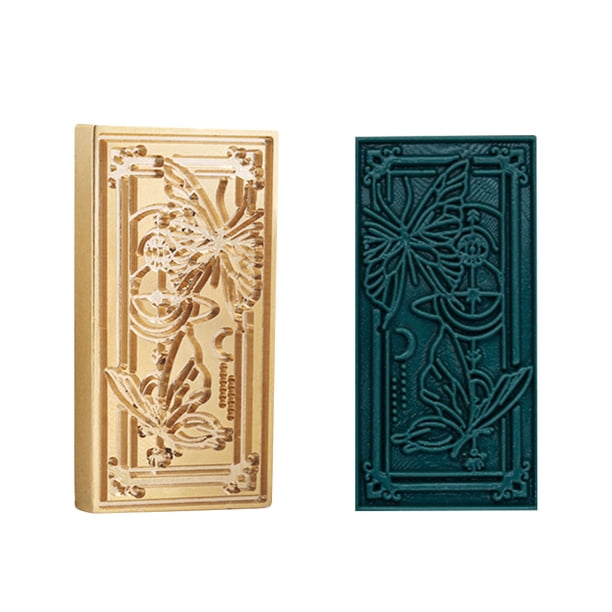 Estampilla Cabezales de sello de arte 3D cabeza de sello Vintage de latón DIY en relieve 25-30mm para cuenta de mano Tmvgtek Libre de BPA