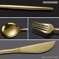 thumbnail image 5 of Silverware Sets, 30 Pieces Stainless Steel Flatware Set, Utensils Set Service for 6, Tableware Cutlery Set for Home and Restaurant, Knives Forks Spoons, Mirror Polished, Dishwasher Safe, Gold, 5 of 8