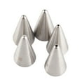 thumbnail image 3 of 5 Pcs Piping Tips Set Stainless Steel Cake Decorating Supplies for Baking Cupcakes Cookies, 3 of 9