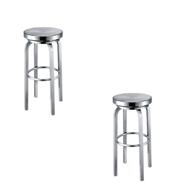 Tabouret de comptoir Yasmine en structure métallique et pivotant ENSEMBLE DE 2