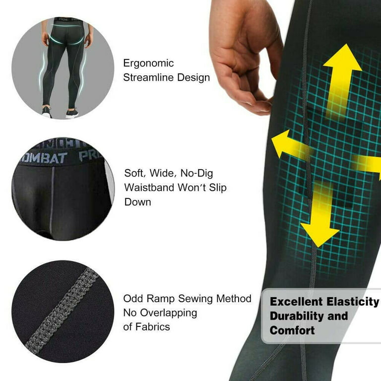 Ilfioreemio Men's Compression Pants Running Tights Workout Leggings  Athletic Cool Dry Yoga Gym Clothes