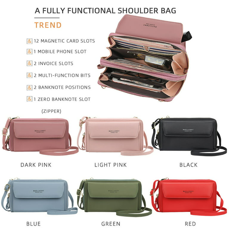 Roulens Small Crossbody Bag for Women,Cell Phone Purse Women's Shoulder  Handbags Wallet Purse with Credit Card Slots