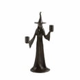 thumbnail image 4 of Gothic Witch Figurine with Candlestick, Spooky Halloween Tabletop Decoration for Living Room, Fireplace, Party & Indoor Display, 2 Pcs, 4 of 7