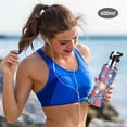 thumbnail image 5 of Yayeee 33oz Insulated Water Bottle Double Wall Stainless Steel with Flip Straw Lid, Yellow Wavy Plaid, 5 of 7
