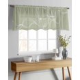 thumbnail image 4 of Sage Green Sheer Curtains Valances for Windows Minimalist Abstract Modern White Art Chiffon Kitchen Valances for Cafe, Rod Pocket Voile Window Treatments Curtains for Living Room Bedroom, 54"x18", 4 of 9