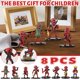 thumbnail image 1 of 8 PCS Deadpool Dolls Kit 3" Ornaments Model Doll ABS Decoration Kid's Toy Gift Creative Decorative Gift Ornaments Deadpool Action Figure Doll Collectibles Gifts for Kids or Fans (Red), 1 of 6