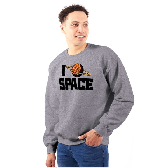 Saturn Love I Heart Outer Space Sweatshirt for Men or Women Brisco Brands S