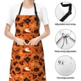 thumbnail image 6 of Pofeuu Retro Halloween Print Waterproof Apron with Pockets Adjustable Cooking Aprons Kitchen Bib for Baking Household Cleaning, 6 of 8