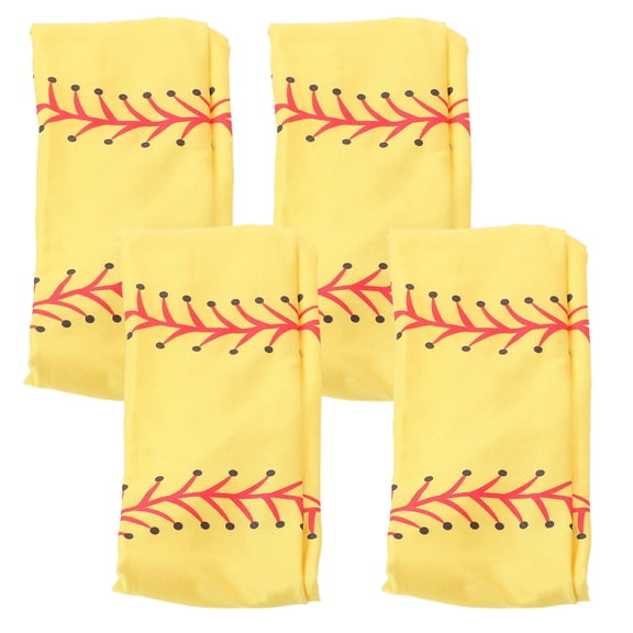 ETEREAUTY 4Pcs Yellow Non Slip Soft Headbands for Fitness Running Yoga Sweat Wicking Comfortable Wear