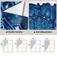 thumbnail image 5 of Blue Flowers Swag Curtains for Kitchen/Bedroom/Living Room, Farmhouse Boho Middle Century Floral Art Scalloped Curtains 63 Inch Long, Window Swag Topper Curtains Valances 2 Panels Set 36"x63", 5 of 8