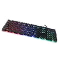 thumbnail image 2 of Ronyme Retro Desktop Computer Game Keyboard USB Wired Component Backlight 104 Key - Black, as described, 2 of 15