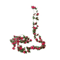 HengDidi Long Artificial Peony Flower Garland for Home Decor, Silk Hanging Vines with Lifelike Blooms for Wall Party, Indoor Outdoor Wedding Decoration Garland