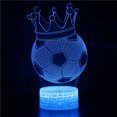 thumbnail image 1 of Luz nocturna LED 3D de fútbol que cambia de color para niños, 1 of 1