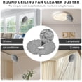 thumbnail image 3 of Ceiling Fan Cleaner Duster with Extension Pole, Adjustable from 13 to 49.7 Inches, Removable Fan Blade Cleaner (Blue), 3 of 14