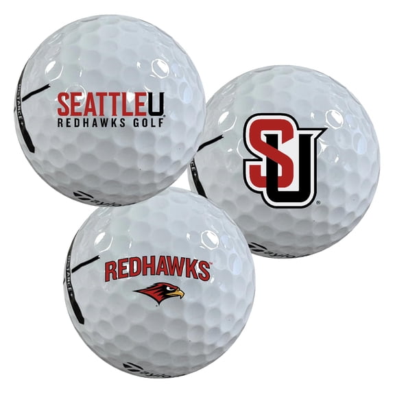Seattle University Redhawks Logo Edition Taylormade Distance  Golf Balls 12-Pack (Dozen)