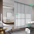 thumbnail image 1 of Yoolax Motorized Sliding Panel Track Blind Blackout Smart Vertical Blinds Electric Window Shade with WiFi Hardwire Power Motor for Patio Glass Door(Blackout Foggy Grey,80"W x 84"H), 1 of 7