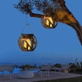 thumbnail image 4 of Solar Fence Hollow Metal Hanging Light,LED Solar Decorative Garden Lantern for Patio Outdoor Decor, 4 of 9