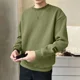 thumbnail image 2 of Ropa para hombre, sudadera con cuello redondo, sin capucha, color verde liso, cuello redondo, oferta de bienvenida, novedad y sudadera, 2 of 5
