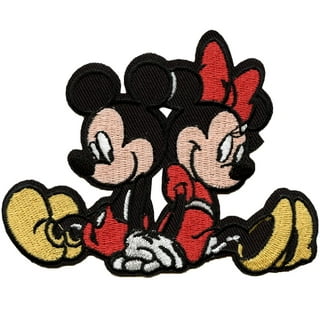 Minnie Mouse Cartoon Red & White Bow Embroidered Iron on Patch Crafts  Vacation 