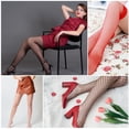 thumbnail image 3 of Sonducket 3 pares de medias de red para mujer, conjunto de uniforme de estudiante, suministros de disfraces de poliéster, calcetines largos Medias, 3 of 6