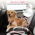 thumbnail image 5 of Jumpress Hands Free Dog Leash 4.7-6.5FT, Reflective Shock Absorbing Bungee Dog Leash & Car Seat Belt, Durable for Medium Large Dogs Walking Running (Pink), 5 of 7