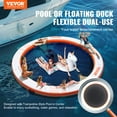 thumbnail image 2 of VEVOR Inflatable Floating Dock, ø10FT Inflatable Dock Platform with ø8FT Trampoline Mesh Pool, Non-Slip Floating Platform Water Mat with Portable Bag & Detachable Ladder for Pool Beach Relaxation, 2 of 9