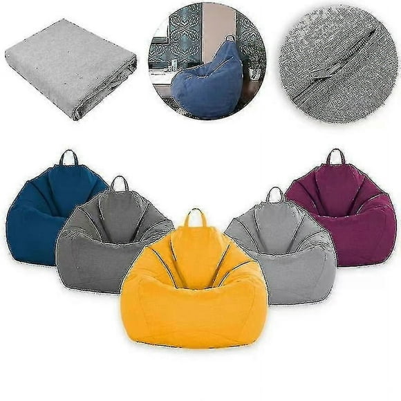 Lazy Beanbag Sofas Cover Without Filler Lounger Seat Bean Bag Puff Asiento Couch Tatami Chairs Covers