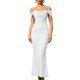 thumbnail image 1 of Vestido Maxi con Hombros Descubiertos, Corsé Fruncido, Ajustado, Vestidos Formales para Invitadas de Boda para Mujeres L, 1 of 8