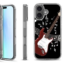 For iPhone 17 Shockproof Protective Phone Case, by OneToughShield - Guitar Red