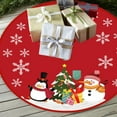thumbnail image 1 of Horivan 1 Counts Christmas Tree Skirt 35 Inch Round PVC Mat Waterproof Holiday Decor for Living Room Bedroom Xmas Party Festive Carpet Rug with Reindeer Snowflake Print, 1 of 6