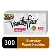 Vanity Fair Everyday Dinner Napkins, 2-Ply, White, 300/pack | Bundle of 5 Packs