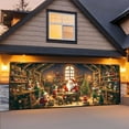 thumbnail image 4 of Large 7x16 Ft Merry Christmas Santa Holiday Party Photography Background Garage Door Banner, 4 of 5