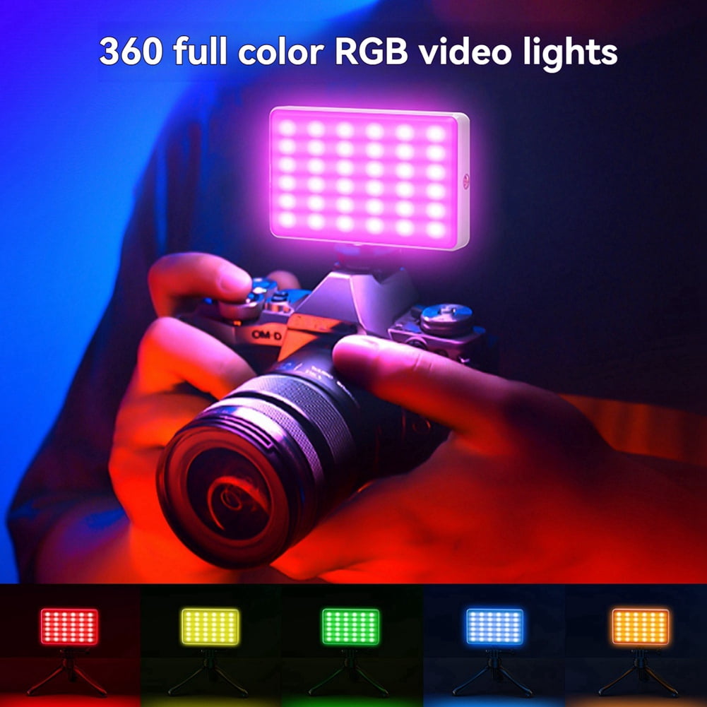Bi-Color LED Selfie Light with Clip 3000mAh Rechargeable Battery Ideal for Video Conferences, Vlogs, and Laptop Use,1 x Bi-Color LED Selfie Light Kit,White