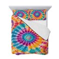 thumbnail image 7 of Colorful Tie-Dye Queen Size Down Alternative Comforter, Lightweight Comforter Quilt Bedding Set with Pillow Shams Ethnic Modern Abstract Watercolor All Seasons Bed Comforter Duvet Insert 90"x96", 7 of 7