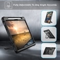 thumbnail image 3 of Fintie Case for iPad Air 11-inch M4/M3/M2 (2026/2025/2024), [Tuatara Magic Ring] 360 Degree Rotating Grip Stand Rugged Cover with Screen Protector & Pencil Holder, Black, 3 of 9