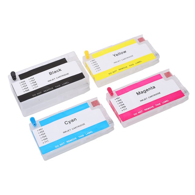 Replacement Ink 4 Colors Black, Blue, Red, Yellow Ink Large Capacity Printer Inkjet For 952 953 954 955