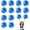 Colorful+Blue, variant on 12 PCS pom poms Cheerleading,13.8inch Sports Team Spirits Cheering Squad Dance Training with Handle Rings