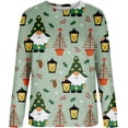 thumbnail image 3 of GHSDFBB Chandails de Noël pour Femmes Mode Loisirs Imprimé Graphique Manches Longues Hauts Mignons Chandail en Molleton Col Rond Cadeau de Noël, 3 of 5