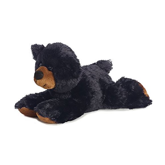 Aurora Plush Sullivan Black Bear Mini Flopsie 8"