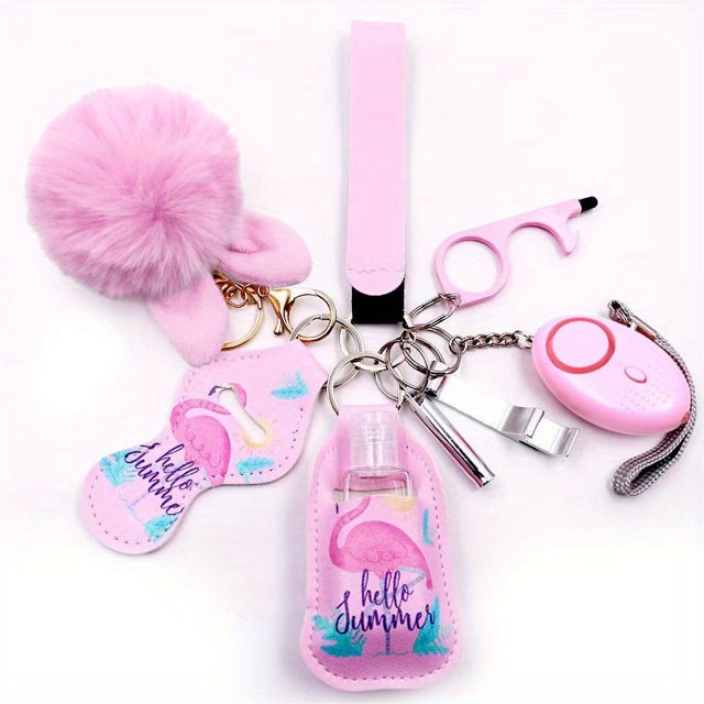 9 Pcs Gift Packaging Safety Keychain Full Set For Women, Safety Keychain Set With Personal Alarm, Protective Keychain Accessories As A Holiday Gift For Women /Kids