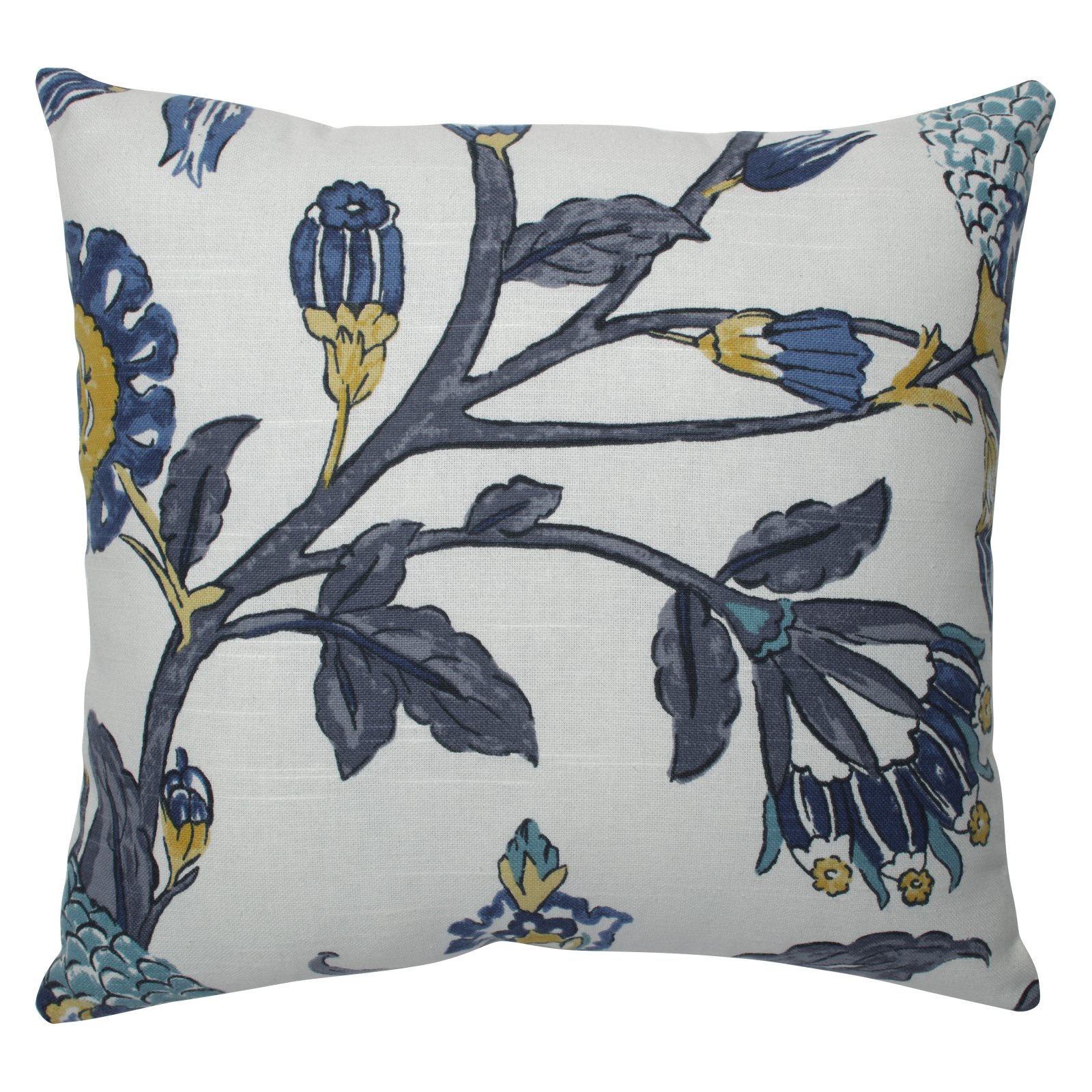 Pillow Perfect Auretta Floral Square Decorative Throw Pillow