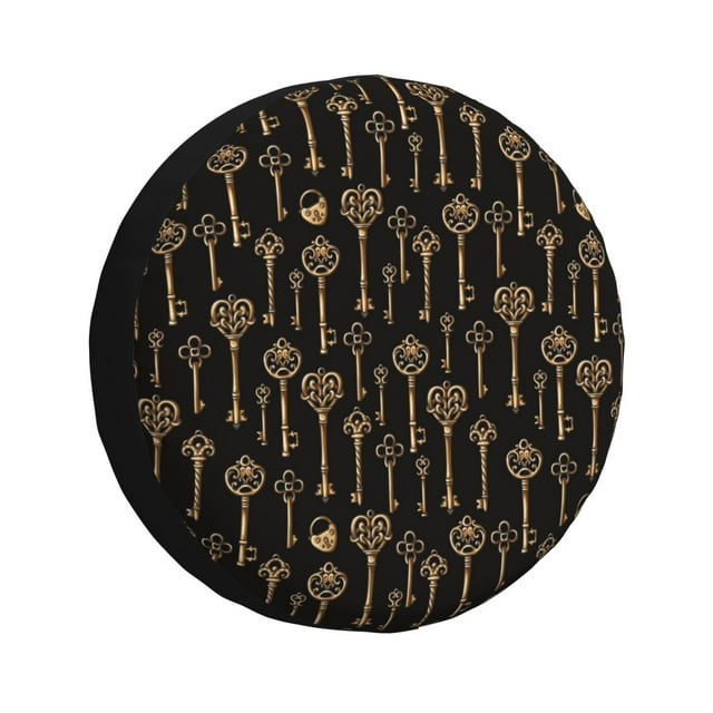 Fotbe Keys Funda de Llanta de Repuesto con Estampado, Engrosada, Ajuste Universal para Jeep, Remolque, RV, SUV, Camión-14 inch