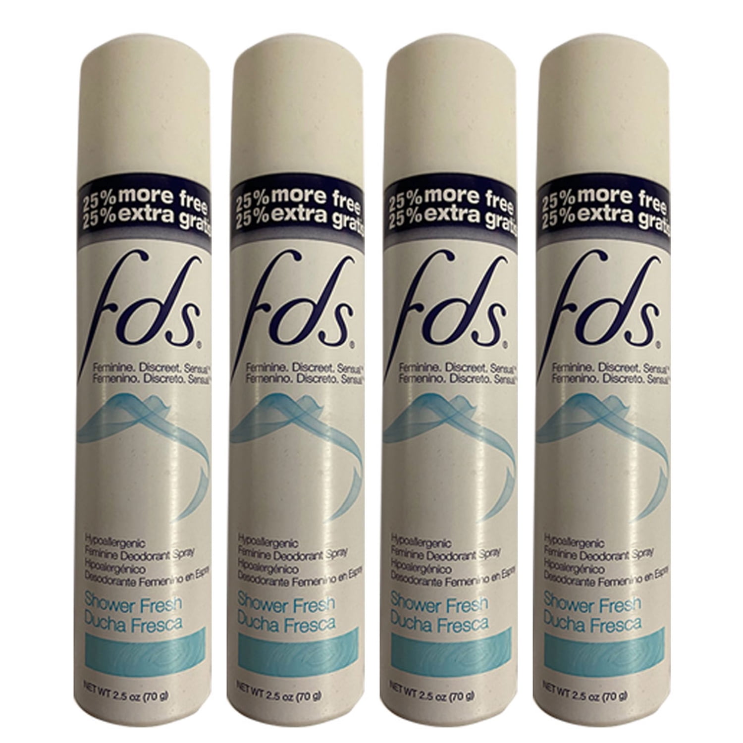 Pack of (4) FDS Feminine Spray Shower 2.50 Ounces