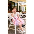 thumbnail image 2 of Toddler Girls Summer Double layered Tutu Dress Tulle Dresses Fluffy Sundress with Sequined Mesh & Bowknot Belt Party Princess Outfit for 5-6 Years Kids, Pink, 2 of 14