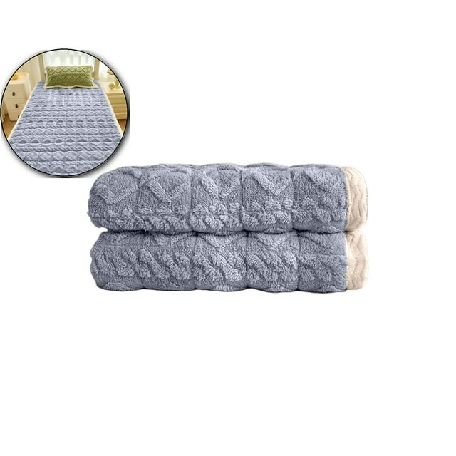 Dvruxg Polyester Flannel Mattress Pad, Bed Topper Cover, Warm Milk Fluff Mattress for Cozy Winter Sleep & Futon Use