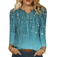 thumbnail image 3 of Zeagoo Womens Tops Dressy Casual Beach Vacation Clothes for Women Business Casual Long Shirts V Neck Tee Shirt Ladies Top and Blouses Ethnic Style, 3 of 7