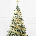 thumbnail image 4 of QualitChoice Xmas Double Layer Cloth Decorative Ribbon Lights Holiday Christmas Tree Room Bar Coffee Shop Ornaments Golden, Warm 2M 1Set, 4 of 6